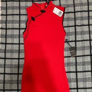 forever 21 red zip-up dress